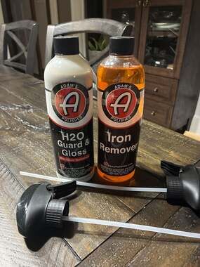 NEW Adam's Polishes H2O Guard & Gloss and Iron Remover 16oz Bundle